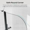 Frameless Folding Shower Doors For Bathtub - Matte Black - Image 8