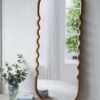 Oversized Wooden Floor Mirror With Unique Frame - Brown - Image 6