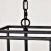 4 Light Metal Lantern Tiered Pendant Hanging Light Fixtures, Industrial Farmhouse Adjustable Height Chandeliers For Dining Room Hallway Foyer Entryway (E12 Bulbs Not Included) - Matte Black - Image 15