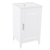 Modern 20.3" Bathroom Vanity With Sink, Functional Drawer, Soft Closing Door - White - Image 15