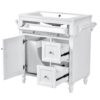 Bathroom Vanity With Top Sink, Modern Bathroom Storage Cabinet & 2 Drawers And A Tip-Out Drawer, Single Sink Bathroom Vanity - White - Image 12