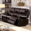 Zuriel - Synthetic Leather Recliner Sofa - Brown - Image 4