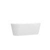 Freestanding Bathtub, Modern & Contemporary Design Soaking Tub With Toe-Tap Drain In Chrome And Classic Slotted Overflow - Glossy White - Image 10
