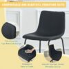 (Set of 2) Modern Minimalist Style Material Bar Stools, Suitable For Kitchen, Bar And Modern Home Design - Black - Image 8
