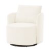360° Swivel Chair With Upholstered Curved Design - Beige - Image 12