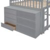 Full Over Full Bunk Bed With 4 Drawers And 3 Shelves - Gray - Image 12