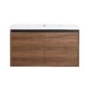 36" Bathroom Vanity Set With Resin Countertop Sink And 2 Doors - Brown - Image 17