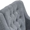 Accent Chair, Living Room Chair, Footrest Chair Set With Vintage Brass Studs, Button Tufted Upholstered Armchair For Living Room, Comfy Reading Chair For Bedroom, Reception Room - Gray - Image 22