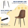 Modern Transferred Leg Backrest Dining Chair And Herringbone Dining Table Set Model Of Elegance And Durability For Home Furnishing - Brown / Walnut - Image 10