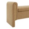 Modern Teddy Bed End Bench With Arms And Storage, Upholstered Large Foot Rest Stool, Comfy Window Vanity Bench For Living Room, Dorm, Coffee Table, Teddy - Coffee - Image 9