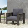 Flare - Outdoor Club Chair With Water Resistant Cushions - Dark Gray - Image 8