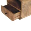 Extra Mini Wall Mounted Curved Nightstand With Open Slot - Brown - Image 4