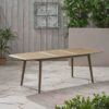 Placidity - Outdoor Expandable Dining Table With Slatted Tabletop And Tapered Legs - Gray - Image 8