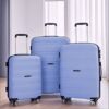 Hardshell Suitcase Spinner Wheels Pp Luggage Sets Lightweight Durable Suitcase With Tsa Lock, 3 Piece Set (20/24/28) - Purplish Blue - Image 2