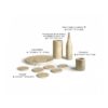 Luxury Natural Marble Dining Room Accessories Set, Genuine Marble, 10 Piece Set - Glod Yellow Beige - Image 3