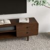 Alexa - Mid-Century Modern Style TV Stand - Dark Brown / Wood - Image 8
