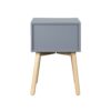 Side Table With 2 Drawer, Mid-Century Modern Storage Cabinet For Bedroom - Gray - Image 6