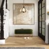 Melinda - Oval Tufted Bullion Fringe Storage Bench - Olive Green - Image 7