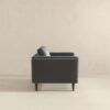 Amber - Velvet Lounge Chair - Brown / Gray - Image 5