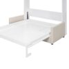 Queen Size Murphy Wall Bed With Cushion - White - Image 8