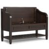 Connaught - Entryway Storage Bench With Shelf - Chestnut - Image 5