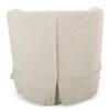 Glitter - Upholstered Swivel Chair With Loose Cover And Curved Back - Natural - Image 8