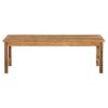 Modern Slat Top Solid Wood Patio Bench - Brown - Image 4