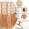 Panel Solid Wood Folding Room Divider - Natural - Image 14