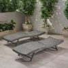 Wicker Chaise With Adjustable Reclining Seats (Set of 2) - Gray - Image 6