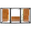 Outdoor Cat House, Diy Cat Enclosure With Double Enter Doors - Black Brown - Image 13