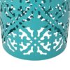 Airy - Outdoor Side Table With Lace Cut Design And Metal Frame - Teal - Image 7