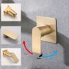 Modern Wall Mount Bathtub Faucet With Waterfall Spout And Single Handle Control - Brushed Gold - Image 6