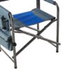 Padded Folding Outdoor Chair With Storage Pockets, Lightweight Oversized Directors Chair For Indoor, Outdoor Camping, Picnics And Fishing - Blue / Gray - Image 10