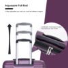 Expandable 3 Piece Luggage Sets Pc Lightweight & Durable Suitcase With Two Hooks, Spinner Wheels, Tsa Lock, (21/25/29) - Dark Purple - Image 8