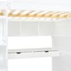Full Size Loft Bed With Desk, Wardrobes, 4 Drawers And 4 Shelves - White - Image 15