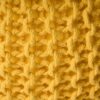 Bordeaux - Knitted Cotton Round Pouf, Versatile Ottoman And Floor Cushion - Yellow - Image 6