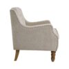 Accent Chair, Living Room Chair, Footrest Chair Set With Vintage Brass Studs, Button Tufted Upholstered Armchair For Living Room, Comfy Reading Chair For Bedroom, Reception Room - Beige - Image 19