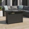 Outdoor Fire Pit Table With Lid Durable Construction - Black - Image 6