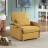 Huckleberry - Accent Chair With Storage Ottoman And Folding Side Table - Yellow - Image 9