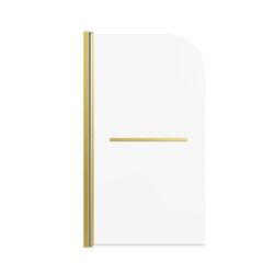 Frameless Shower Doors For Bathtub, 1 / 4" SGCC Tempered Glass - Brushed Gold