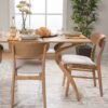 Brilliantine Dining Chair With Cushion And Wood Frame (Set of 2) - Light Beige / Natural Oak - Image 11