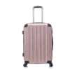 3 Piece Hard Luggage Set With Swivel Wheels And Password Lock, 20 / 24 / 28 " - Rose Gold - Image 11