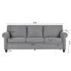 3 Seater Sofa - Gray - Image 14