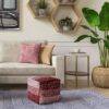 Wagner - Round Marble & Wood Side Table - White / Natural - Image 7