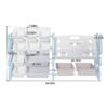 Kids Toy Storage Organizer With 2 Tier Bookshelf, Toy Storage With 12 Bins - Blue - Image 3