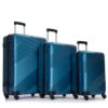 3 Piece Luggage Sets Lightweight Suitcase With Two Hooks, Spinner Wheels, (20/24/28) - Dark Blue - Image 11
