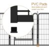 108.27" 16 Panels Heavy Duty Metal Playpen With Door, Dog Fence Pet Exercise Pen For Outdoor - Black - Image 8