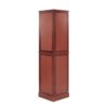 Corner Curio Dispaly Cabinet With Lights, Adjustable Tempered Glass Shelves, Mirrored Back (E26 Light Bulb Not Included) - Cherry - Image 10
