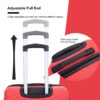 Luggage 4 Piece Lightweight Suitcase With Rotating Wheels, 24" And 28" With Tsa Lock, (16/20/24/28) - Red - Image 4