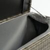 Outdoor Storage Box, 113 Gallon Wicker Patio Deck Boxes With Lid, Outdoor Cushion Storage For Kids Toys, Pillows, Towel, Wicker - Gray - Image 12